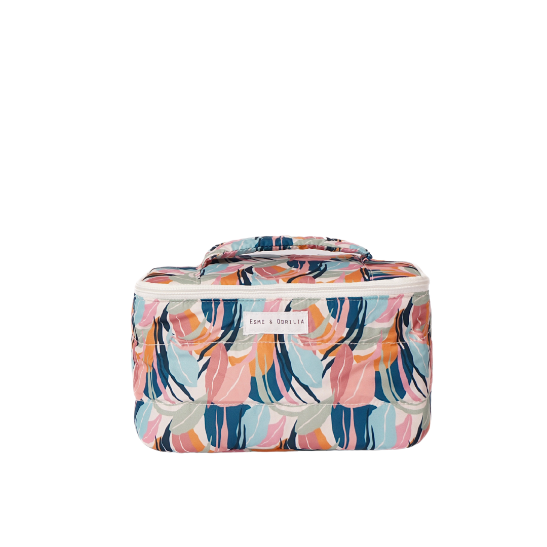 Neceser Oversize Hojas Pasteles