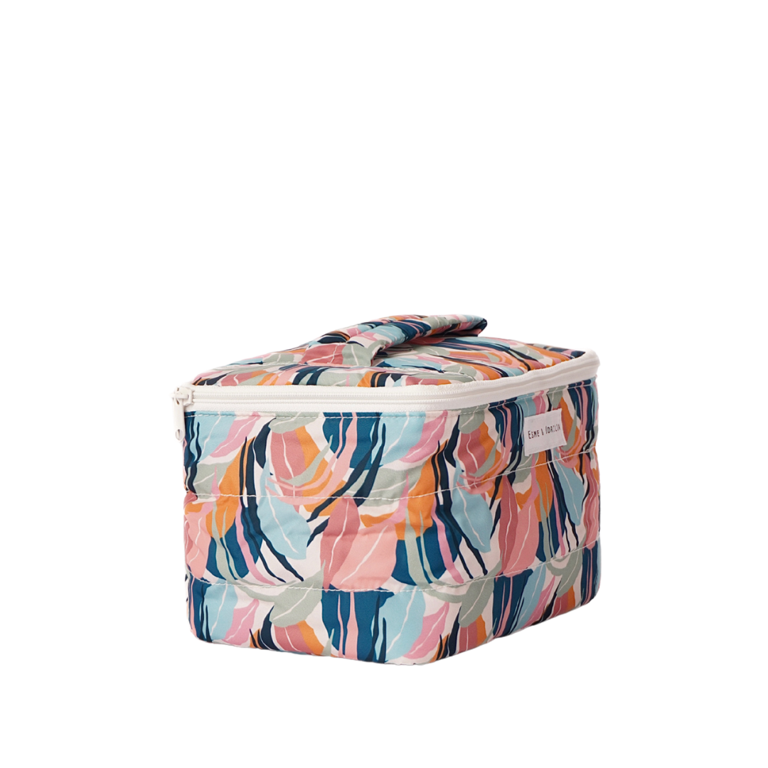 Neceser Oversize Hojas Pasteles