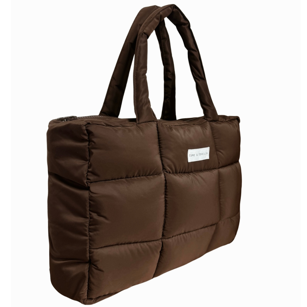 Puffer Tote Bag Chocolate