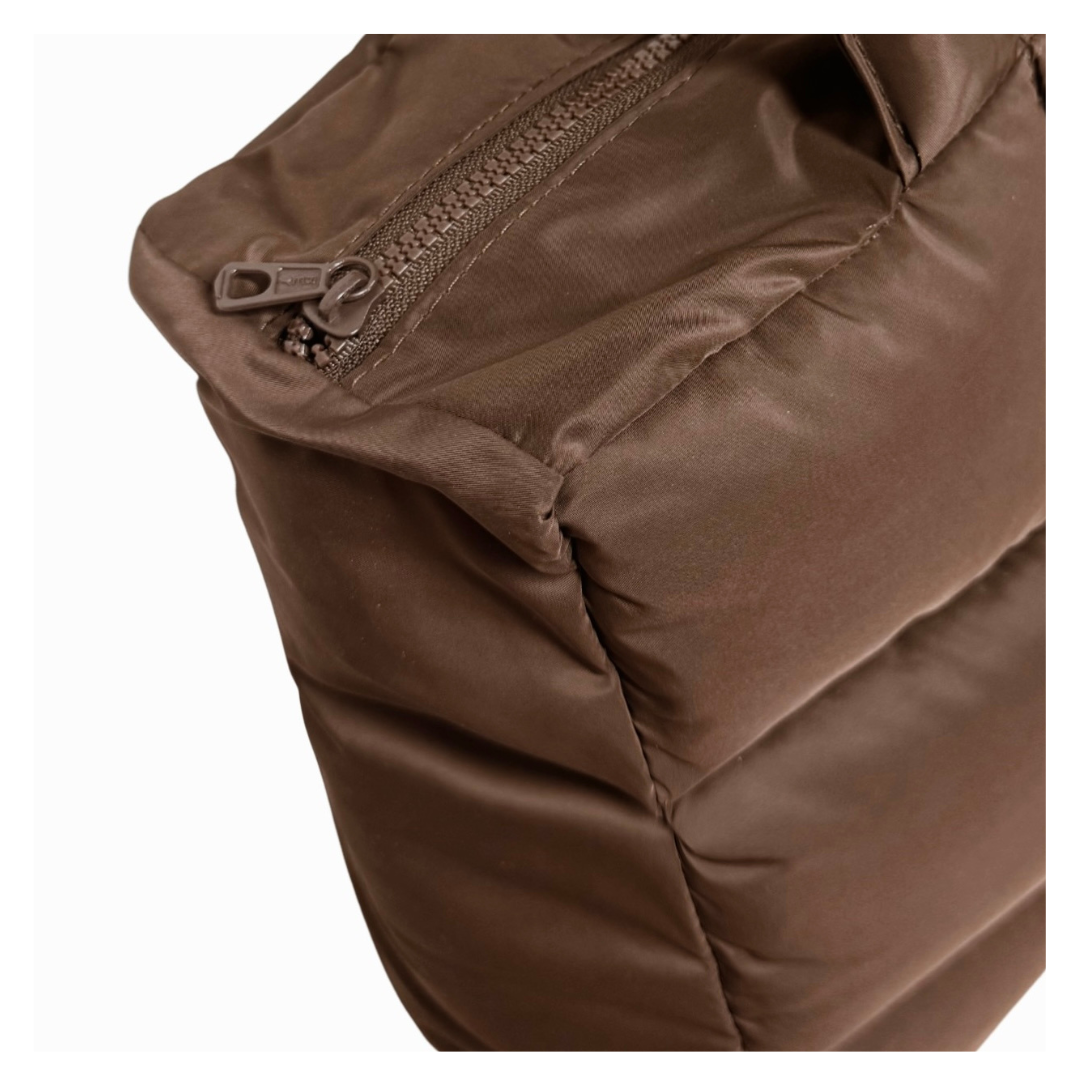 Puffer Tote Bag Chocolate