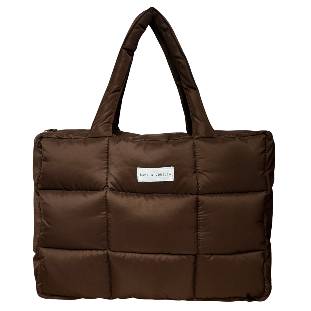 Puffer Tote Bag Chocolate