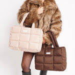 Cargar imagen en el visor de la galería, Puffer Tote Bag Beige
