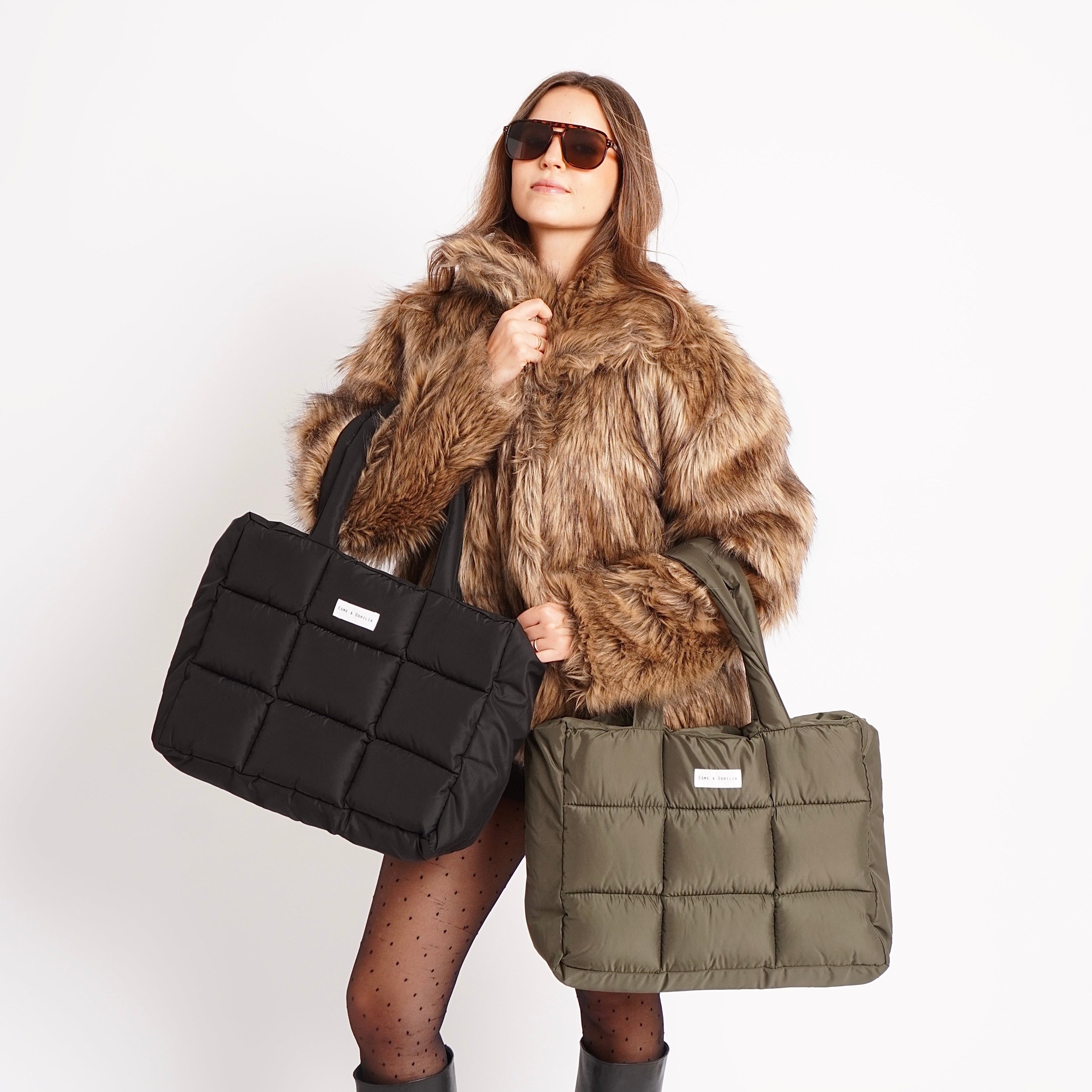 Puffer Tote Bag Negro