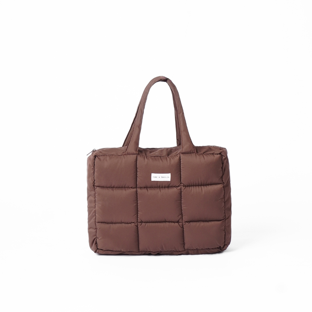 Puffer Tote Bag Chocolate
