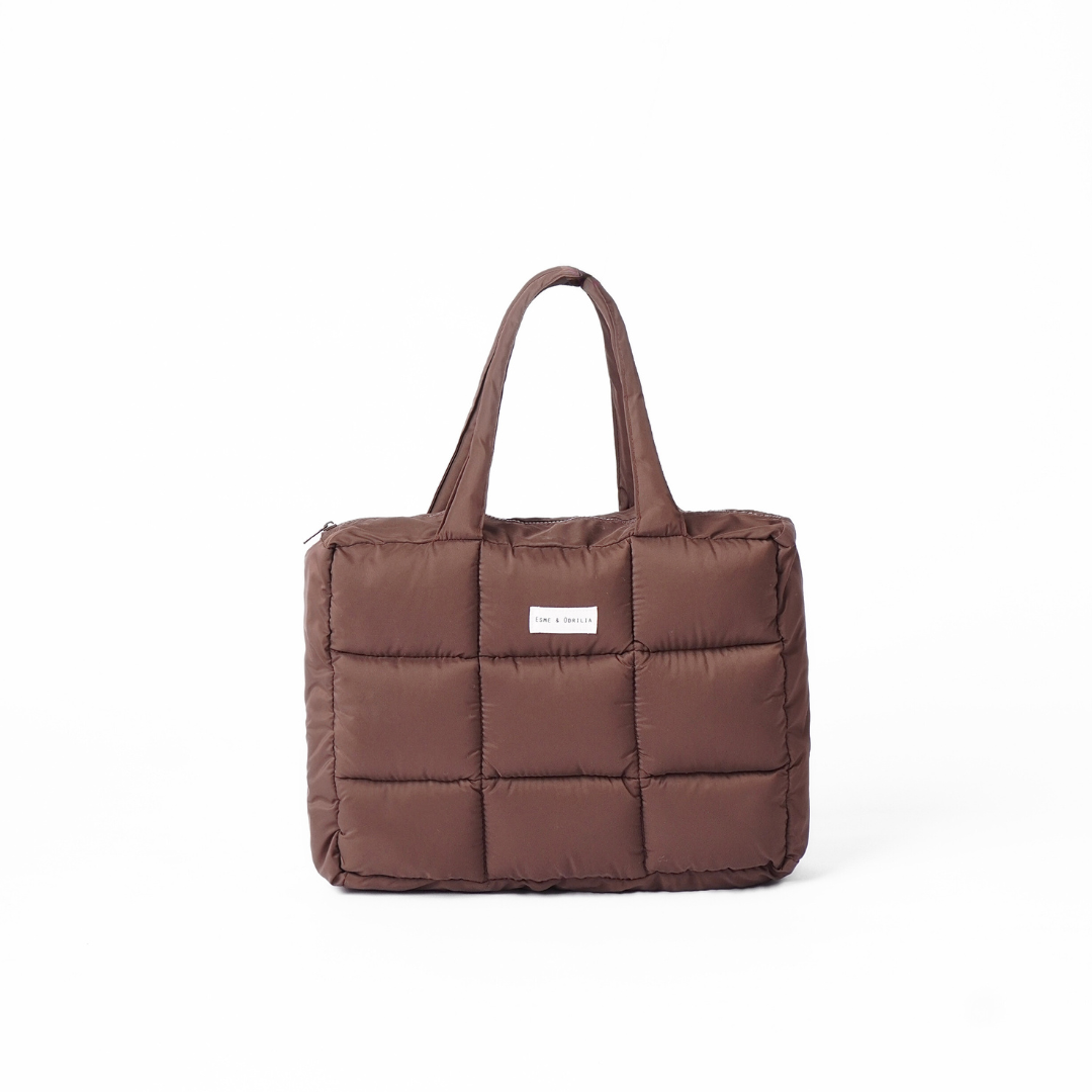 Puffer Tote Bag Chocolate