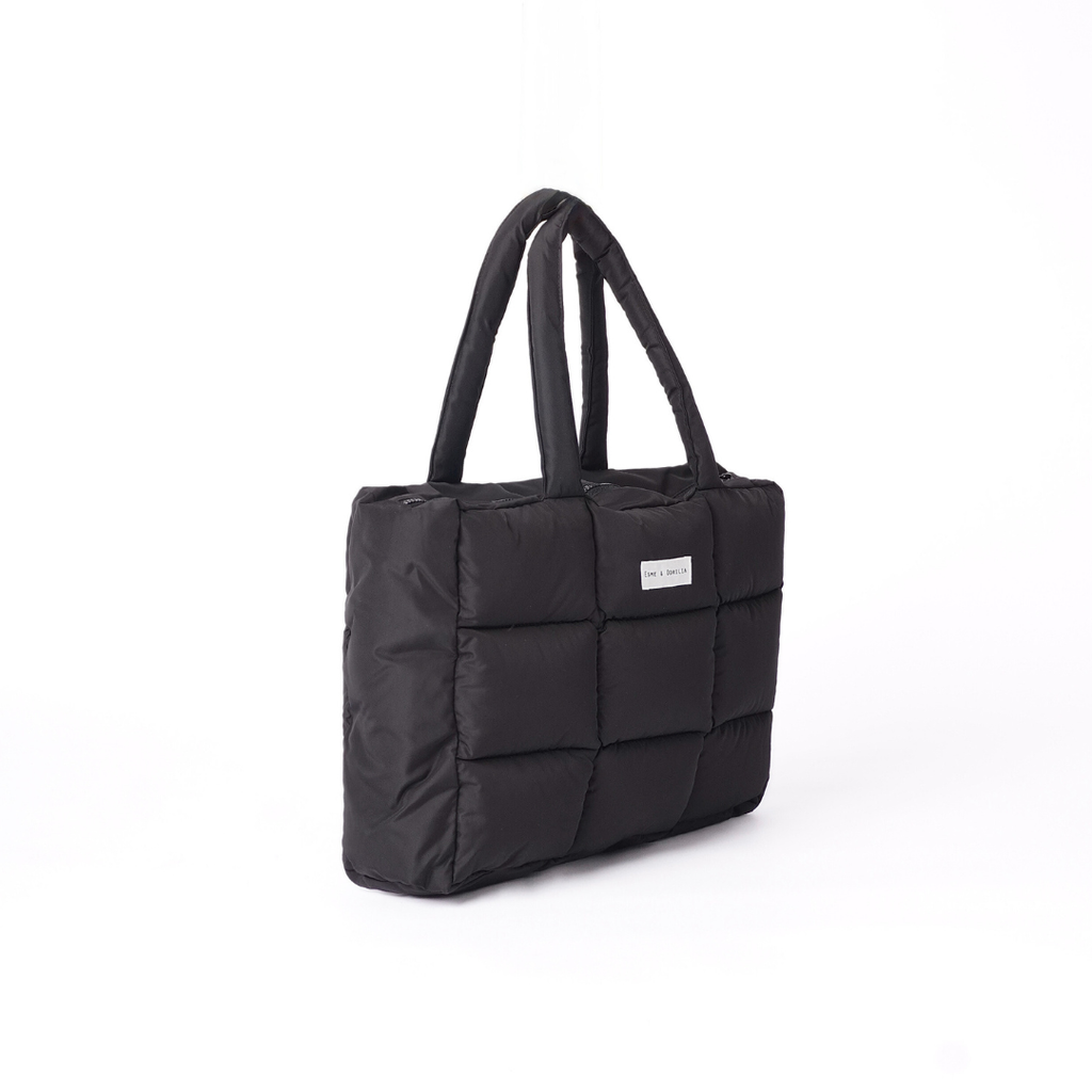 Puffer Tote Bag Negro