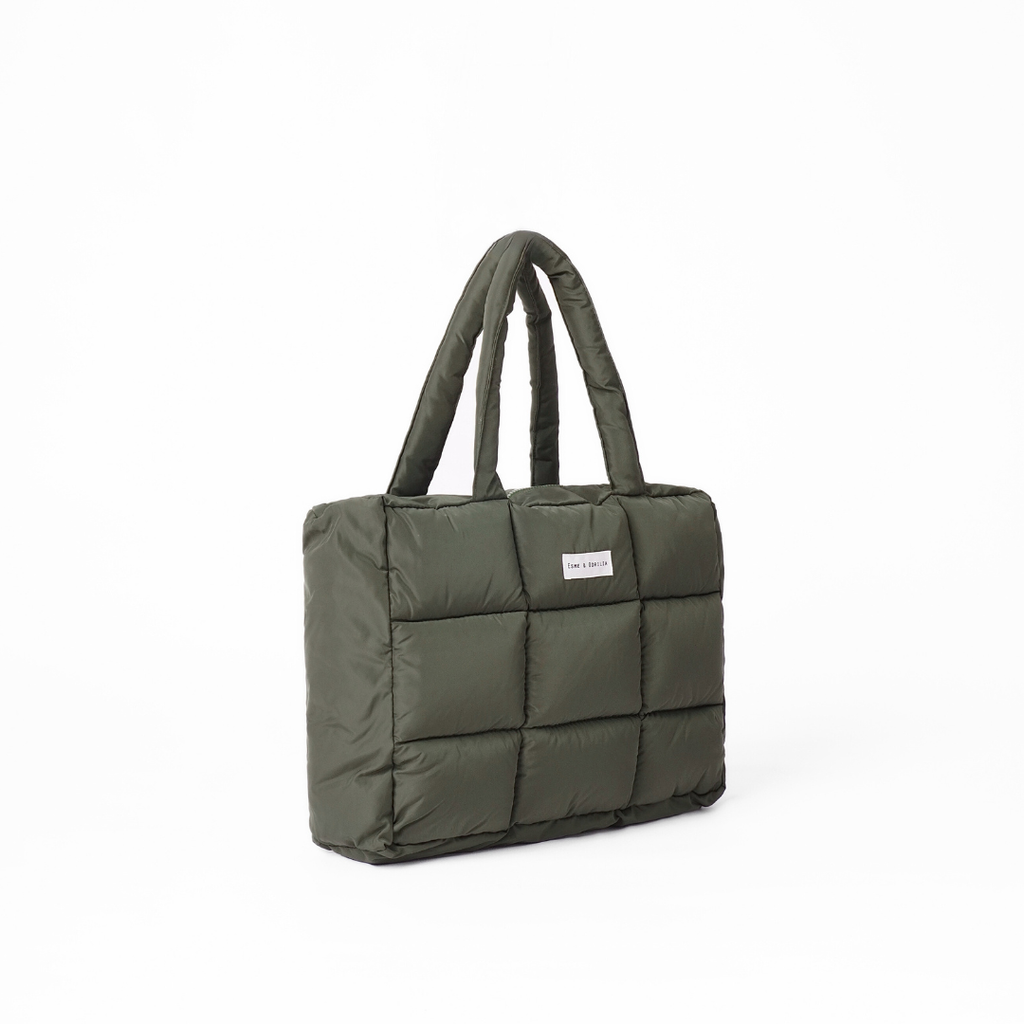 Puffer Tote Bag  Verde Militar