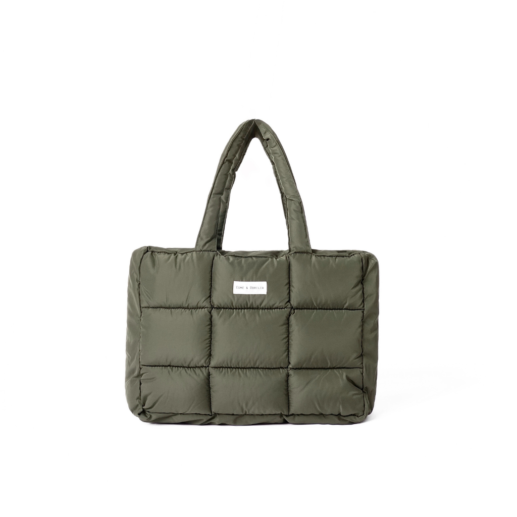 Puffer Tote Bag  Verde Militar