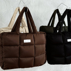 Puffer Tote Bag Chocolate